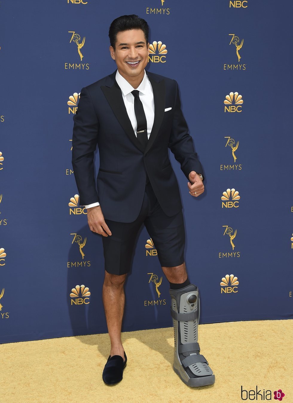 Mario Lopez en la alfombra roja de los Premios Emmy 2018