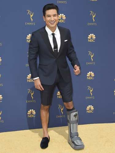 Mario Lopez en la alfombra roja de los Premios Emmy 2018