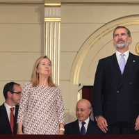 Los Reyes Felipe y Letizia, Ana Pastor y Carmen Calvo en el palco del Teatro Real de Madrid