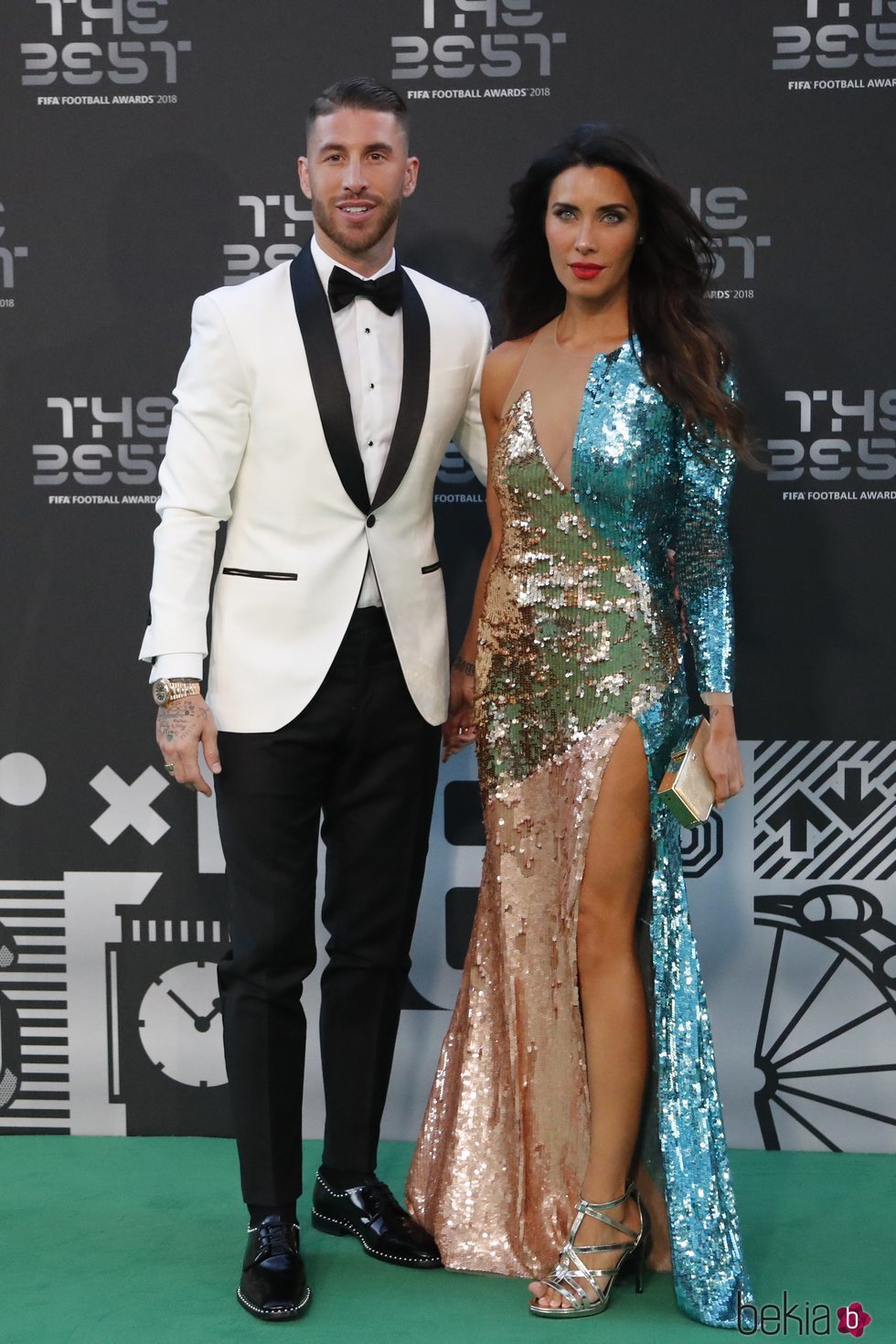 Sergio Ramos y Pilar Rubio, deslumbrantes en los Premios The Best FIFA 2018