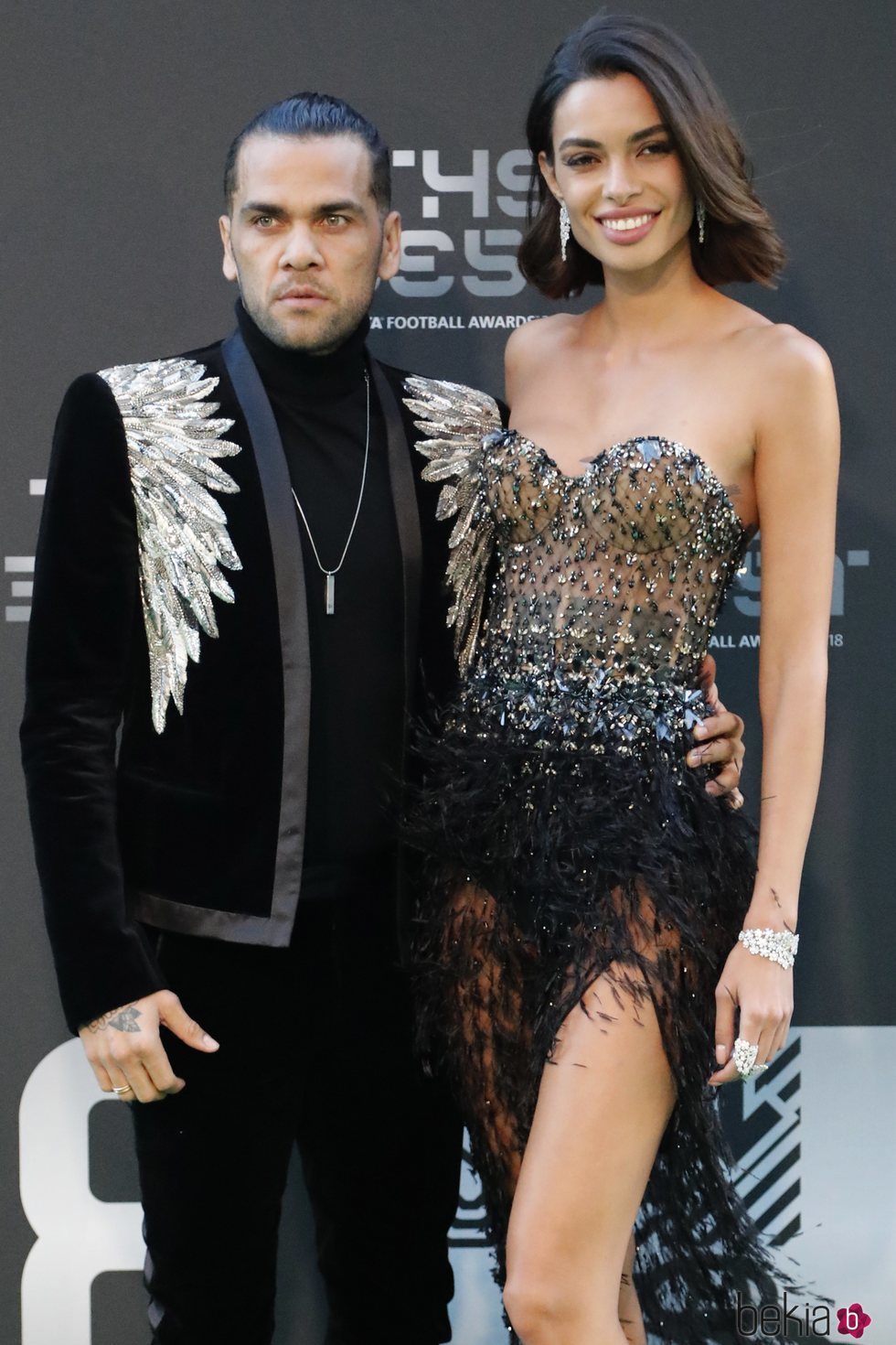 Dani Alves y Joana Sanz en la gala de los premios The Best FIFA 2018