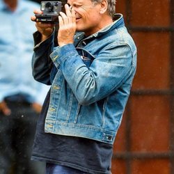 Viggo Mortensen sacando una foto en Nueva York 2018