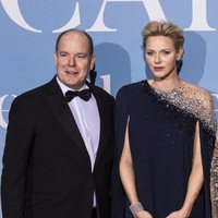 Alberto y Charlene de Mónaco en la Gala Global Ocean 2018 de la Fundación Príncipe Alberto II de Mónaco