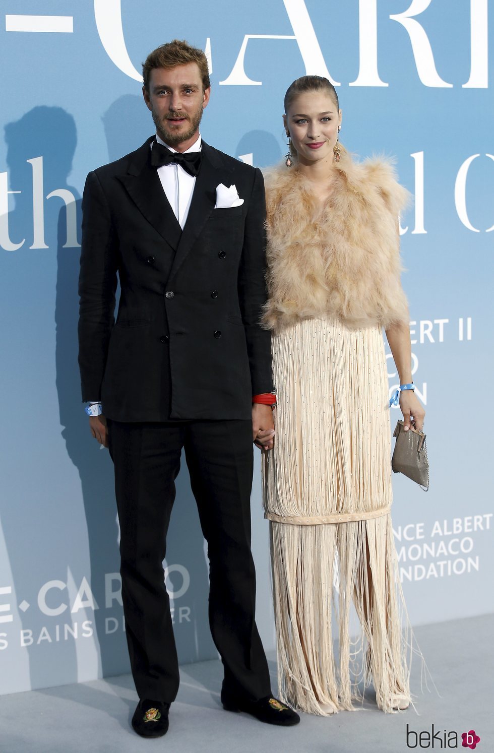 Pierre Casiraghi y Beatrice Borromeo en la Gala Global Ocean 2018 de la Fundación Príncipe Alberto II de Mónaco