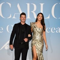 Robin Thicke y April Love Geary en la Gala Global Ocean 2018 de la Fundación Príncipe Alberto II de Mónaco