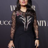 Salma Hayek en la alfombra de la fiesta de Vanity Fair 2018