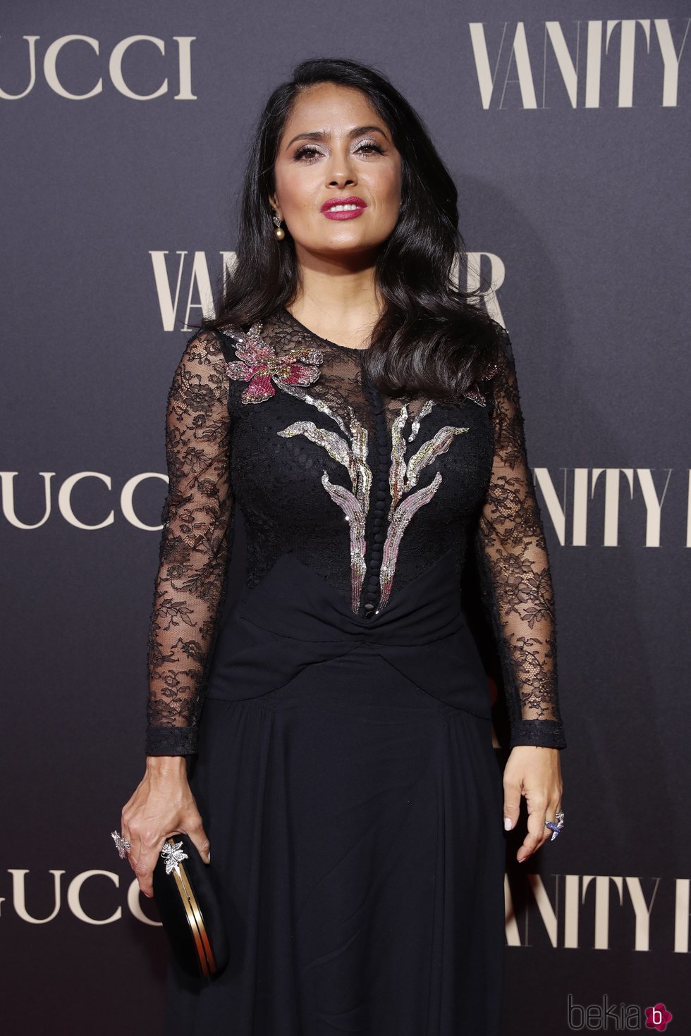 Salma Hayek en la alfombra de la fiesta de Vanity Fair 2018