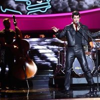 Carlos Baute imitando a Elvis Presley en la primera gala de 'Tu cara me suena 7'