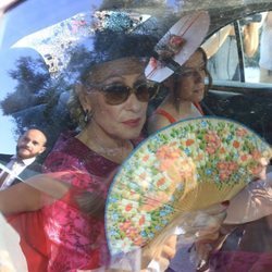 Rosa Benito llegando a la boda de José Ortega Cano y Ana María Aldón