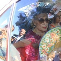 Rosa Benito llegando a la boda de José Ortega Cano y Ana María Aldón