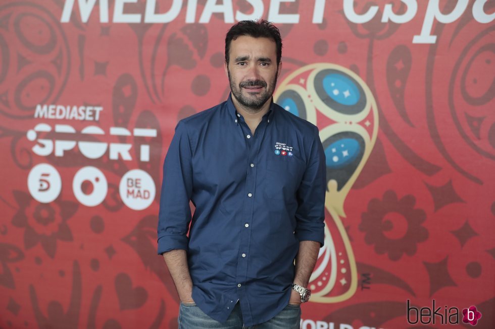 Juanma Castaño en la presentación de Mediaset para el Mundial de Rusia 2018