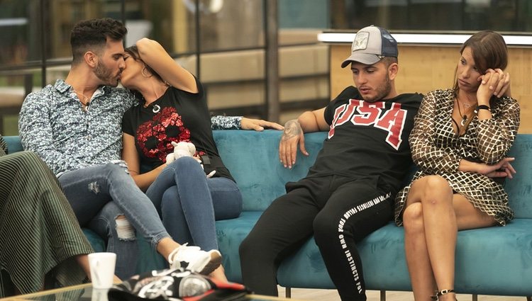 Suso Álvarez y Aurah Ruiz, Omar Montes y Techi en la casa 'GH VIP 6'