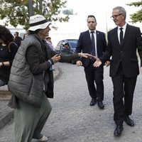 José Guirao llegando a la capilla ardiente de Montserrat Caballé