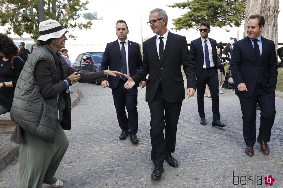 José Guirao llegando a la capilla ardiente de Montserrat Caballé