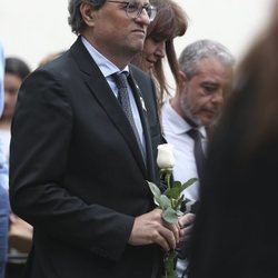 Quim Torra llegando al entierro de Montserrat Caballé