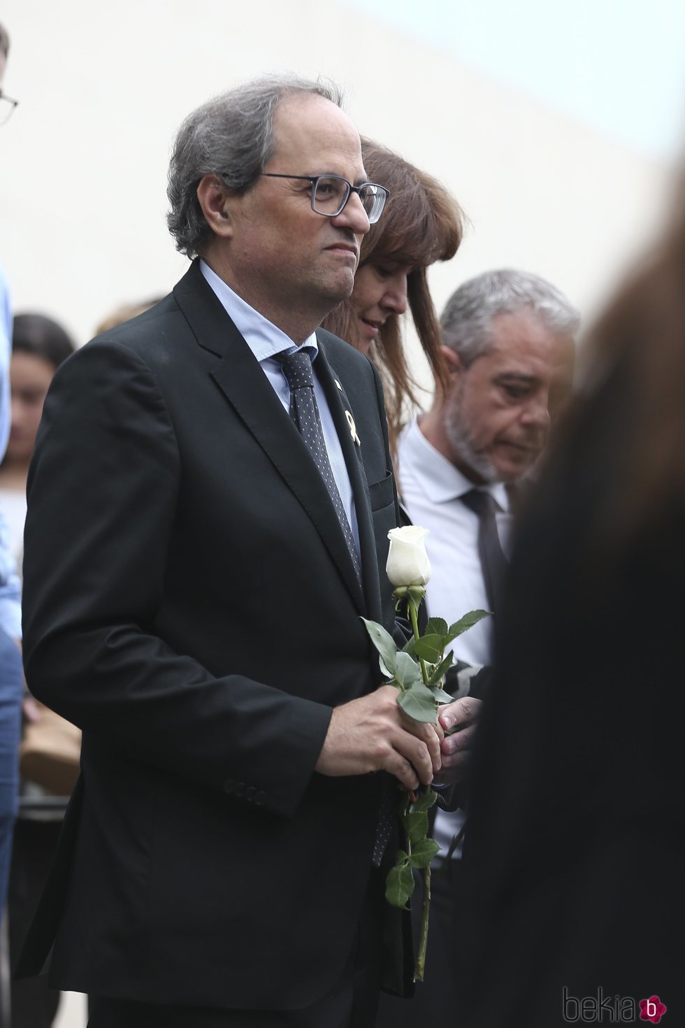 Quim Torra llegando al entierro de Montserrat Caballé