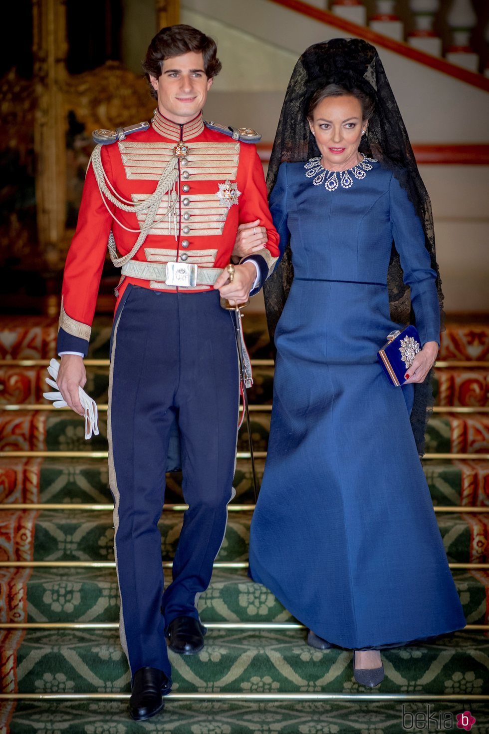 Fernando Fitz-James Stuart con Matilde Solís en su boda con Sofía Palazuelo