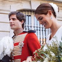 Fernando Fitz-James Stuart y Sofía Palazuelo, muy felices en su boda