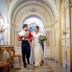 Fernando Fitz-James Stuart y Sofía Palazuelo el día de su boda