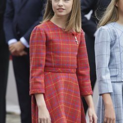 La Princesa Leonor llegando al desfile del Día de la Hispanidad 2018