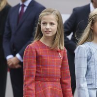 La Princesa Leonor llegando al desfile del Día de la Hispanidad 2018