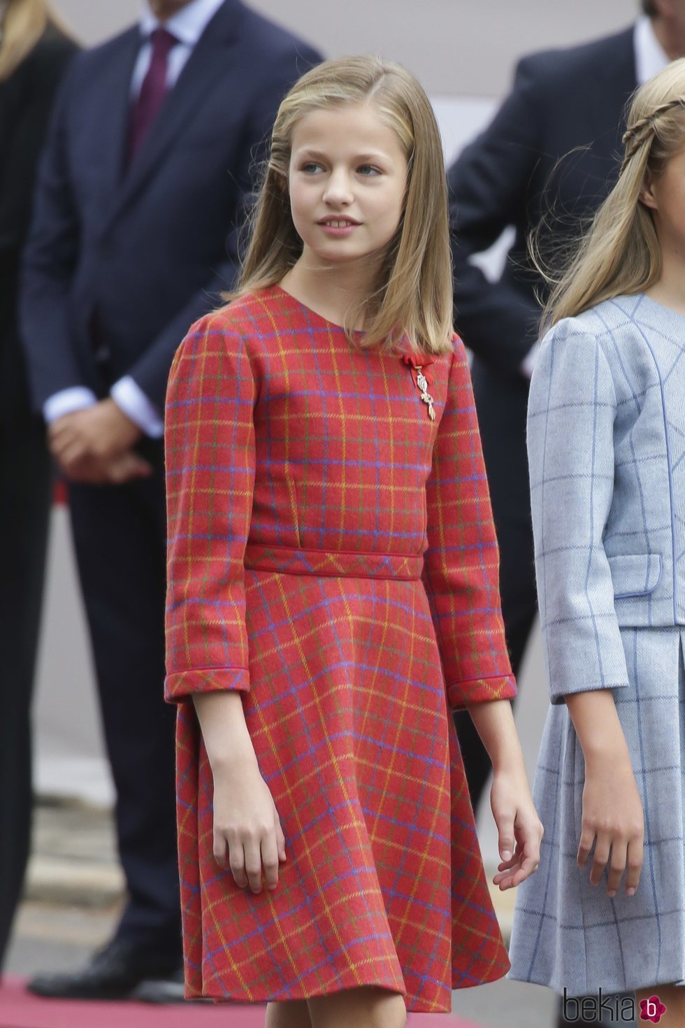 La Princesa Leonor llegando al desfile del Día de la Hispanidad 2018