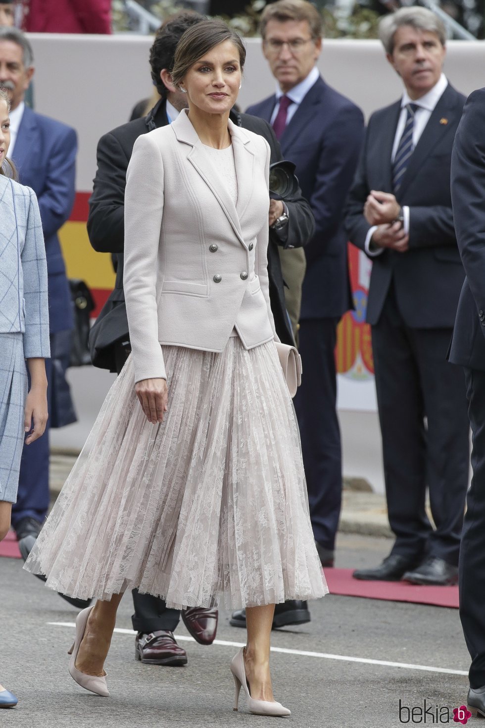 La Reina Letizia en el desfile del Día de la Hispanidad 2018