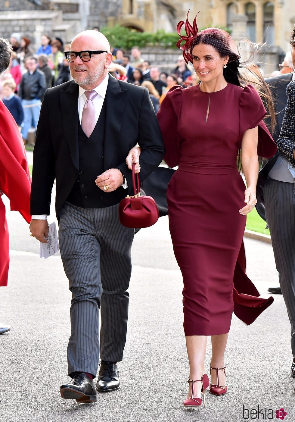 Demi Moore en la boda de Eugenia de York y Jack Brooksbank