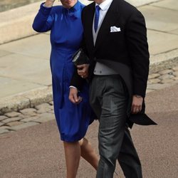 Zara Phillips y Mike Tindall en la boda de Eugenia de York y Jack Brooksbank