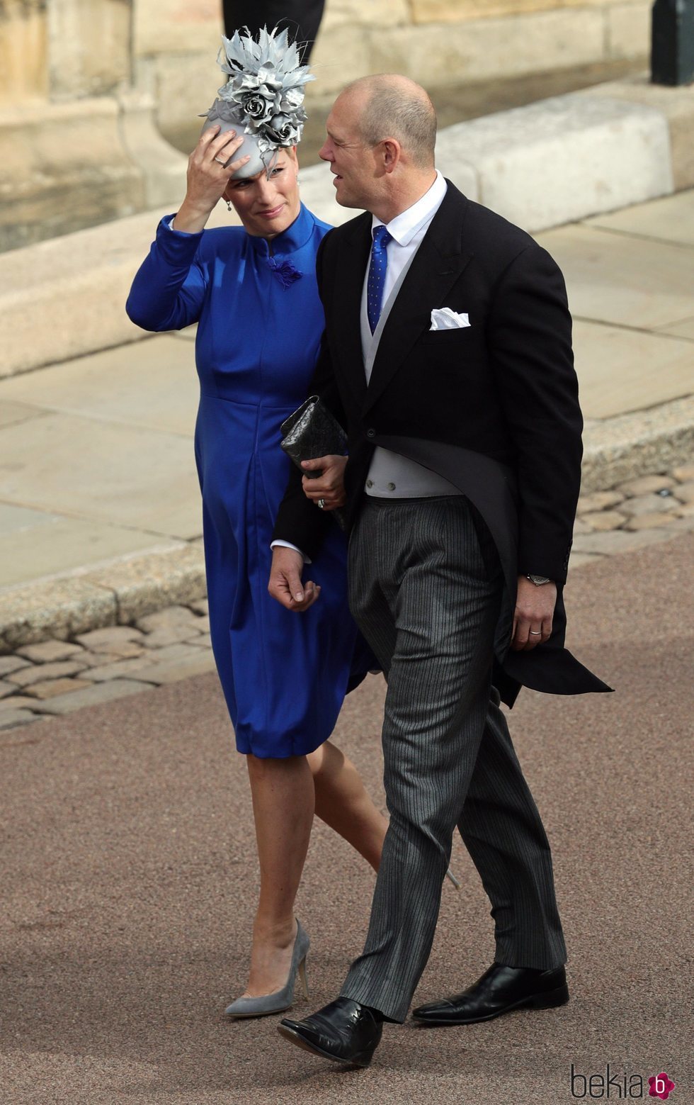 Zara Phillips y Mike Tindall en la boda de Eugenia de York y Jack Brooksbank