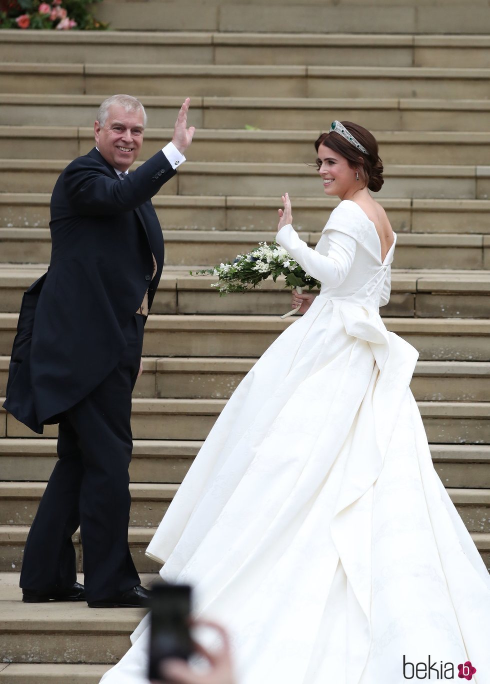 Eugenia de York llega a su boda con el Duque de York