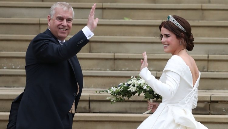 Eugenia de York llega a su boda con el Duque de York