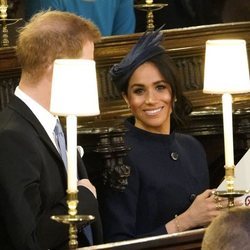 El Príncipe Harry y Meghan Markle en la boda de Eugenia de York y Jack Brooksbank