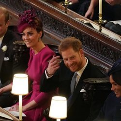 Los Duques de Cambridge y los Duques de Sussex en la boda de Eugenia de York y Jack Brooksbank