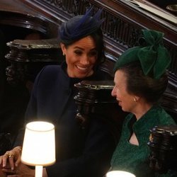 Meghan Markle y la Princesa Ana en la boda de Eugenia de York y Jack Brooksbank