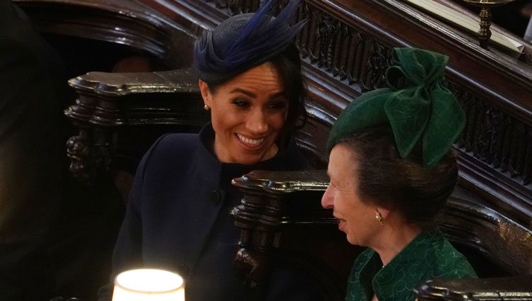 Meghan Markle y la Princesa Ana en la boda de Eugenia de York y Jack Brooksbank