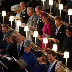 La Familia Real Británica y Pablo de Grecia en la boda de Eugenia de York y Jack Brooksbank