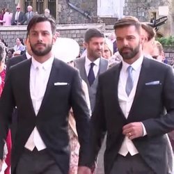 Ricky Martin y Jwan Yosef en la boda de Eugenia de York y Jack Brooksbank