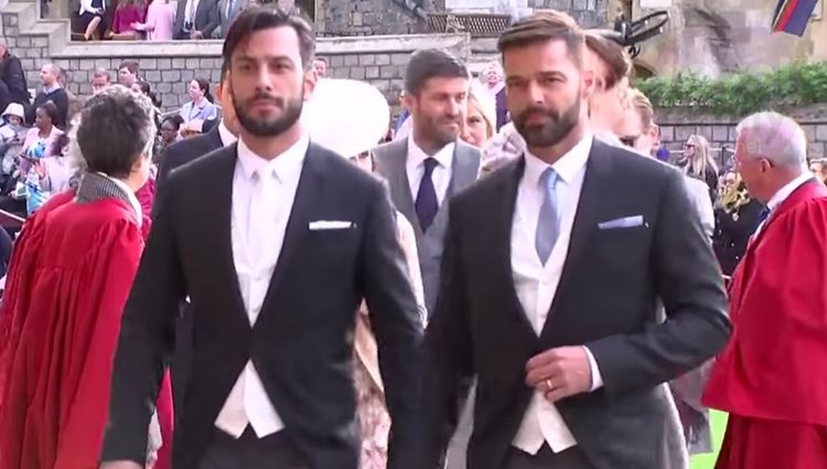 Ricky Martin y Jwan Yosef en la boda de Eugenia de York y Jack Brooksbank