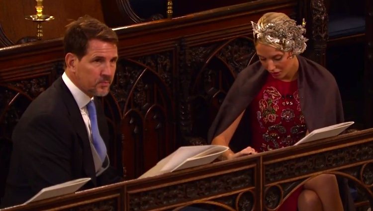 Pablo de Grecia y Olympia de Grecia en la boda de Eugenia de York y Jack Brooksbank