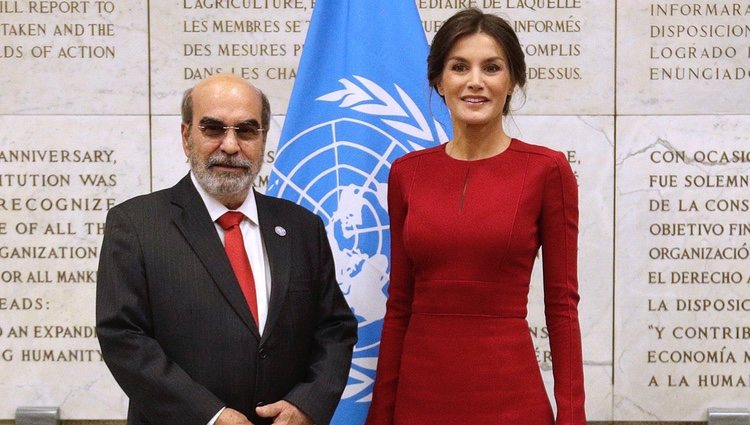 La Reina Letizia con el Director General de la FAO