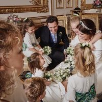 Eugenia de York y Jack Brooksbank, muy felices con sus pajes y damas en su boda