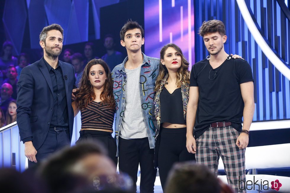 Carlos Right, Dave, Sabela y Noelia en la Gala 4 de 'OT 2018'