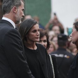 Los Reyes Felipe y Letizia con Francina Armengol en el funeral por las víctimas de las inundaciones en Mallorca