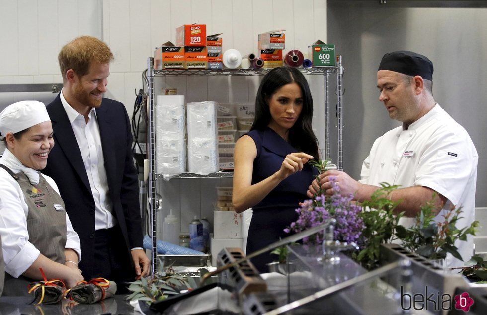 El Príncipe Harry y Meghan Markle en Charcoal Lane en Melbourne