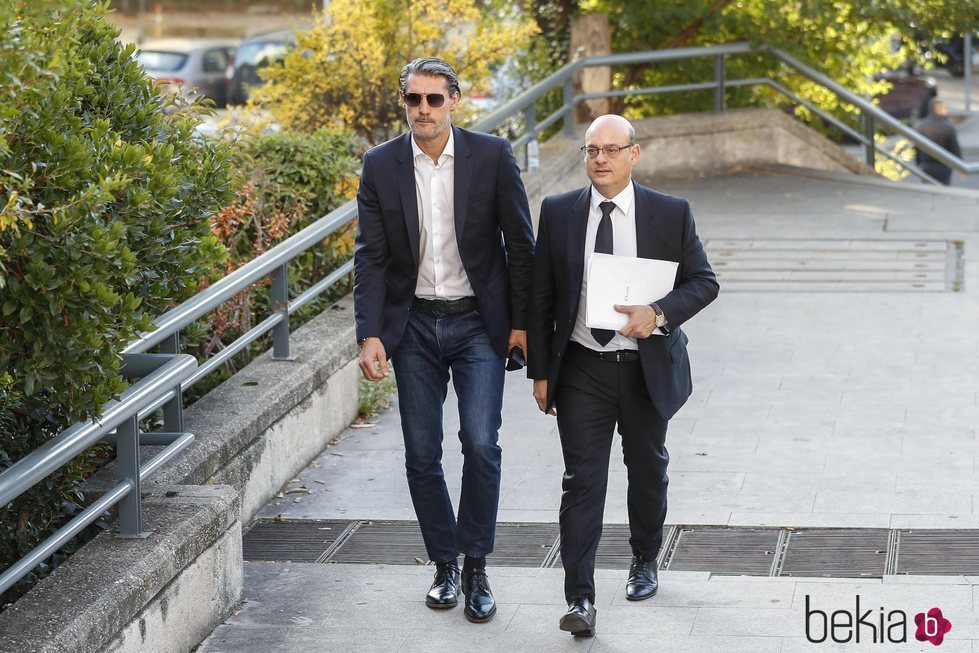 José Luis Pérez Caminero a su llegada a la Audiencia Provincial de Madrid