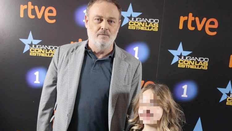 Pablo Carbonell y su hija Mafalda en la presentación de 'Jugando con las estrellas'