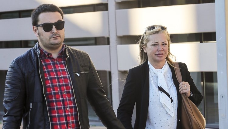 Belén Esteban y Miguel Marco a su llegada a un juicio en Madrid