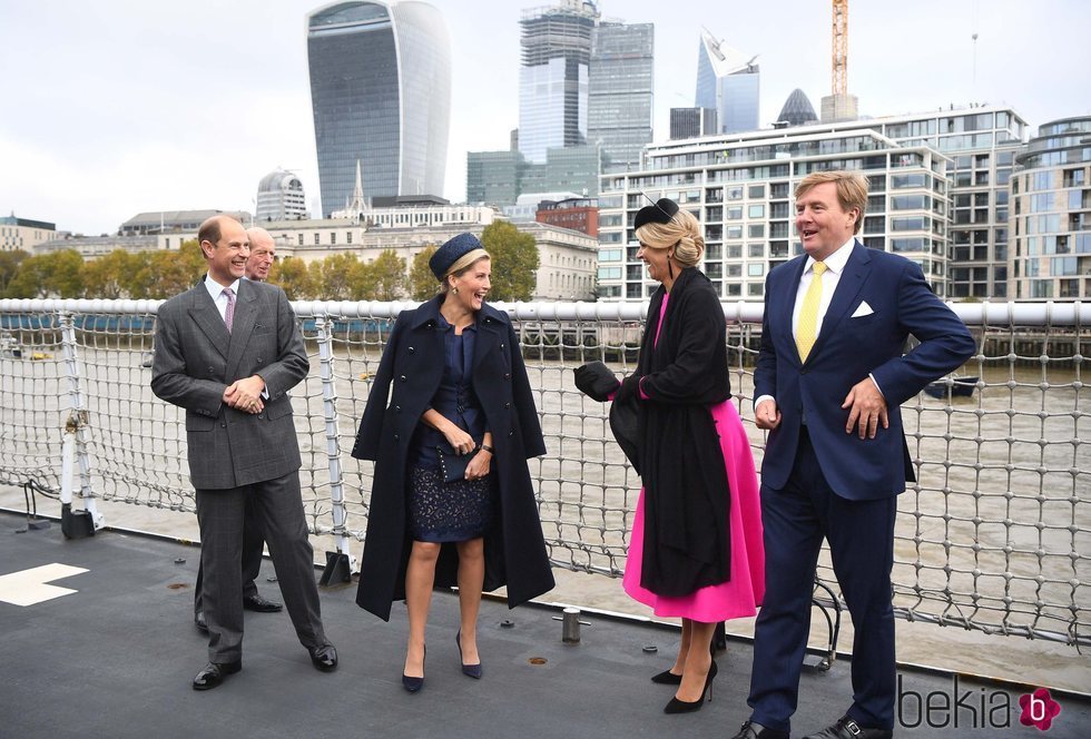 Guillermo Alejandro y Máxima de Holanda y los Condes de Wessex en Londres