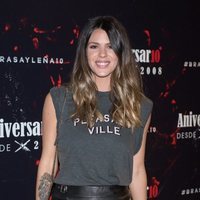 Laura Matamoros, sonriente en el aniversario de Brasayleña